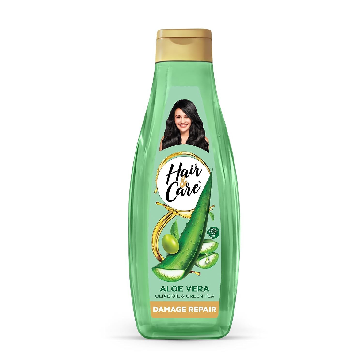 Hair & Care Damage Repair Non-Sticky Hair Oil with Aloe Vera, Olive Oil & Green Tea, 300 ml