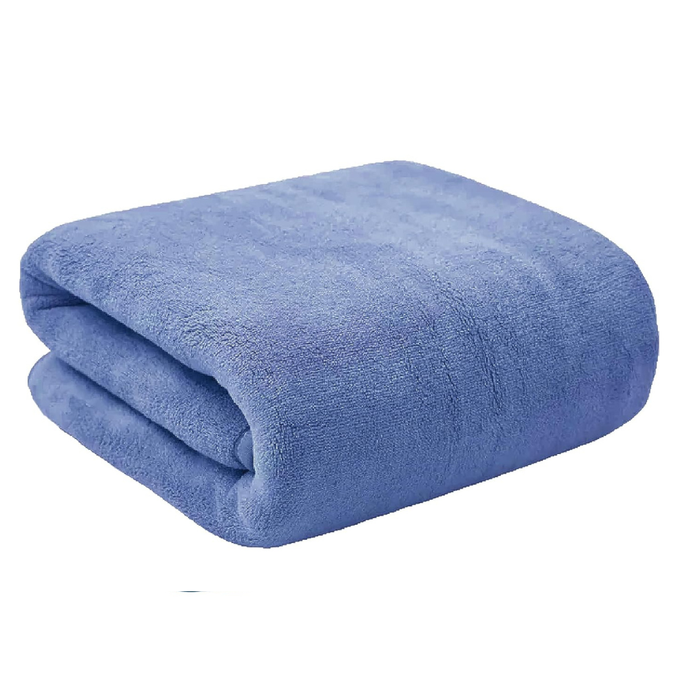Maxoshine Microfiber Towels for Bath Large Size-Super Soft Coral Fleece Bathing Towel with Hook Quick Dry Super Absorbent-Bath Towel for Men and Women-70x140 cm (Dark Blue, Pack of 1)