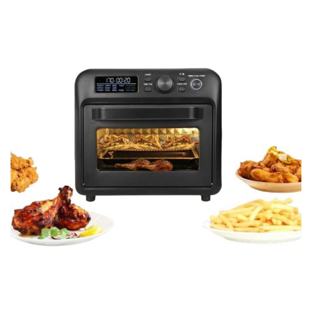Faber Air Fryer Oven 20L, Digital Control, Bake Tray, SS Wire Tray & Basket, Crumb Tray,  15 Preset Auto Program  Bake,Roast,Fry,Toast,Defrost  FAO 20L BK 15DF