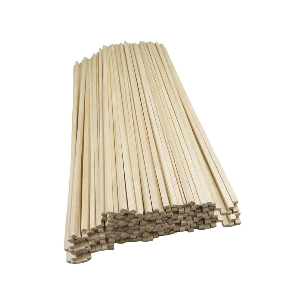 LOOM TREE Unfinished Square Sticks Dowel Strips for Crafts Model Building Bridges 100Mmx4Mmx4Mm | Multi-Purpose Craft Supplies | Crafting Pieces | Wooden Pieces |