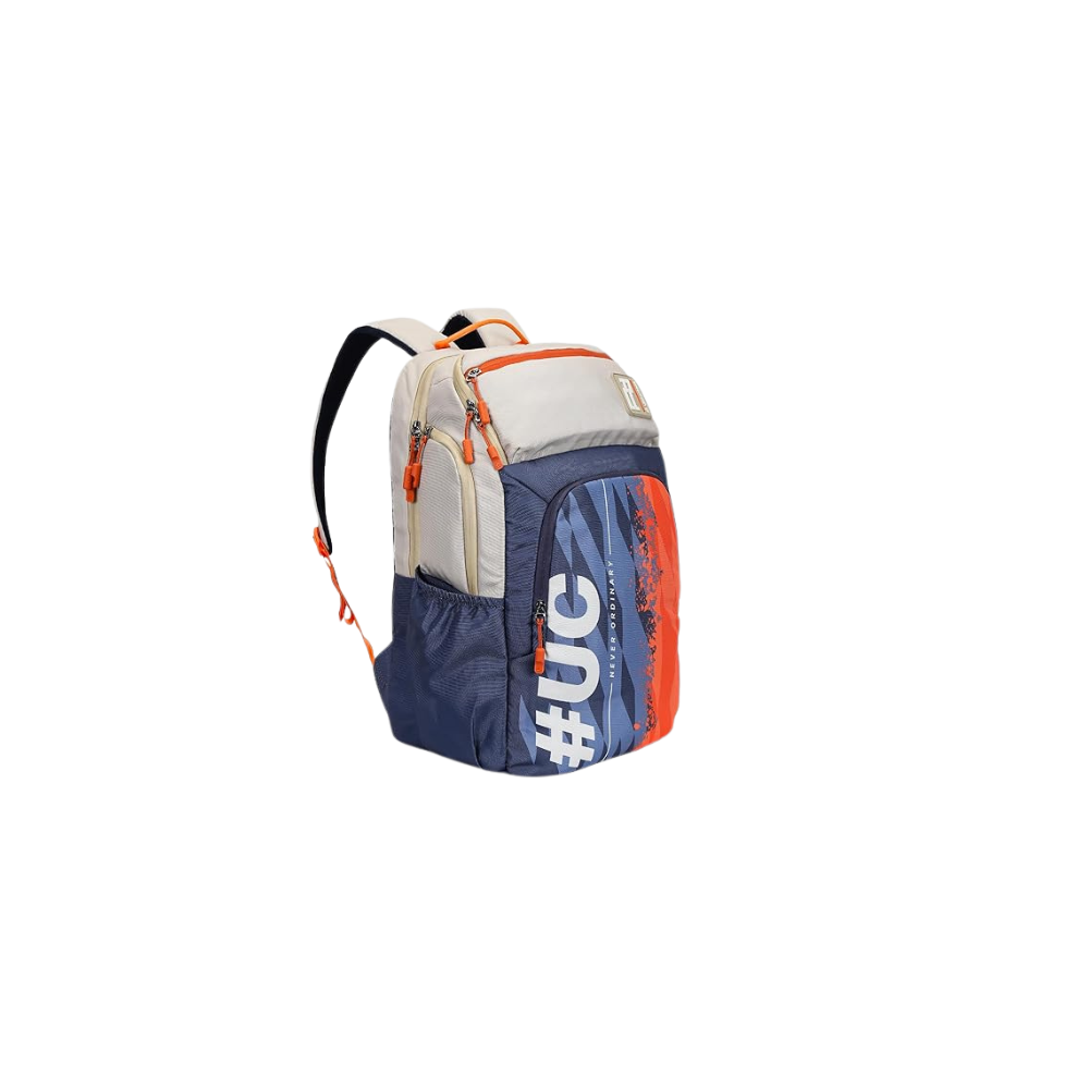 uppercase 33L Campus 04  School Bag  Double Compartment with Top And Side Quick Access Pocket  Well- Padded Backpack  Side Water-Bottle Pocket  Unisex  750 Days Warranty (Blue Beige)