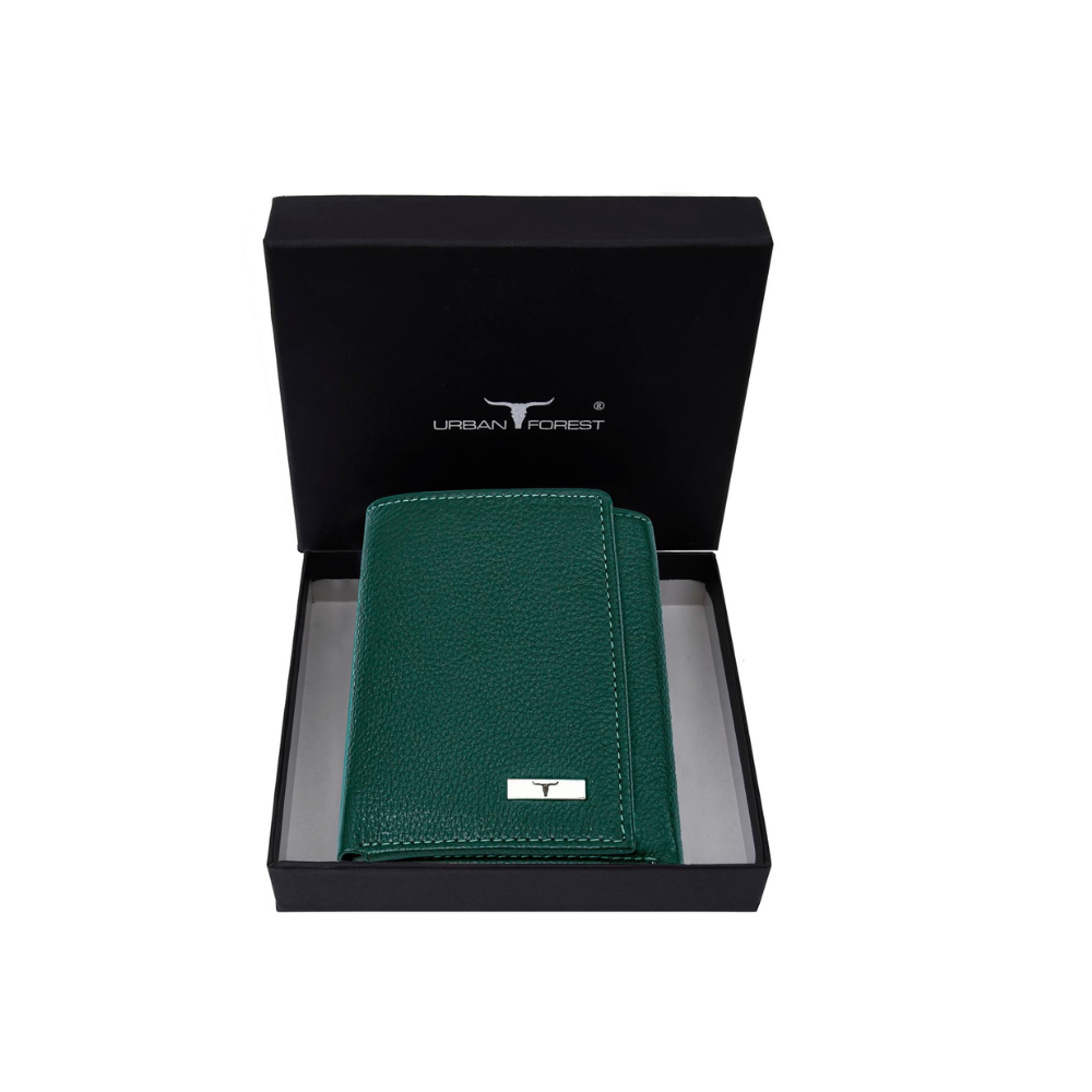 URBAN FOREST Travis Green Leather Wallet for Men