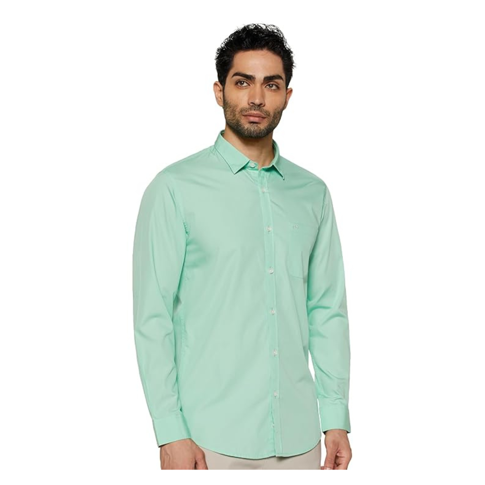 Peter England Men's Classic Slim Fit Full Sleeve Oxford Shirt  100% Cotton