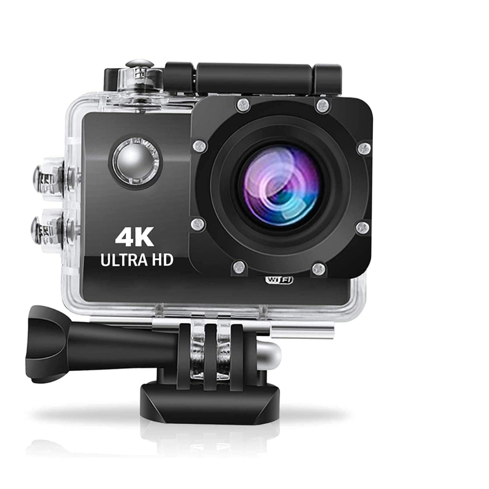 Drumstone〚15 Years Warranty〛4K Ultra HD Action Camera – 20MP Waterproof Sports Cam with 170° Wide-Angle Lens, Built-in WiFi, Remote Control, EIS Stabilization & Mounting Accessories Kit