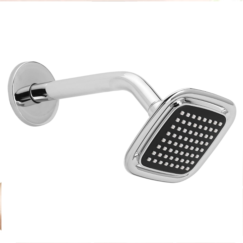 Hindware ABS 100 mm Rain Shower Overhead Shower | Wall Mounted | Chrome Finish & Nickel Plating | Sustains High Water Pressure