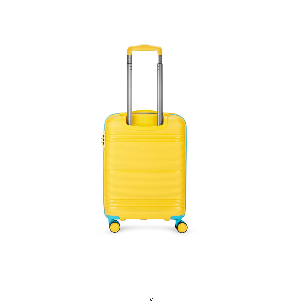 Skybags Paratrip Cabin Hardshell Luggage (55 Cm)  Polypropylene Luggage 4 Wheel Inline Trolley Bag with 8 Wheels  Bumblebee  Unisex, Small, Yellow